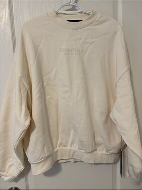 NWT - Fear of God Essentials Crewneck Sweater in Cream Small